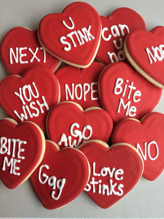 Anti Valentine's Day Gift Cookies