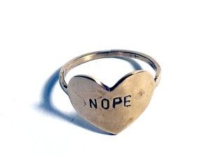 anti valentine's day gift nope ring