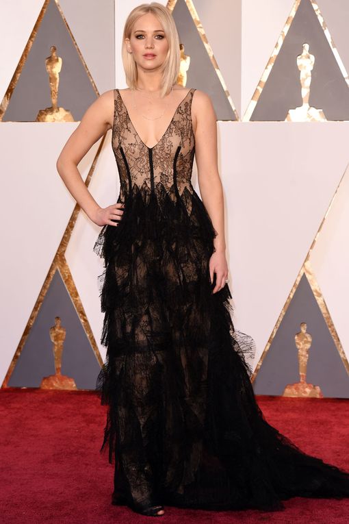 Jennifer Lawrence's Top Oscars Red Carpet Looks 2016
