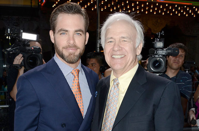 Celebrities with Their Dads Chris Pine