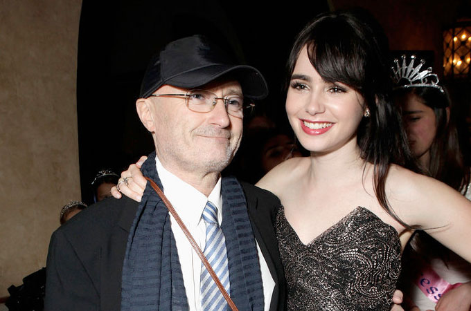 Celebrities with Their Dads Lilly Collins