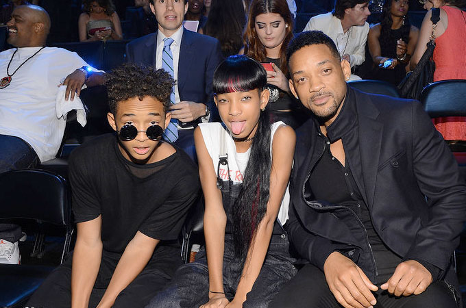 Celebrities with Their Dads Jaden and Willow Smith