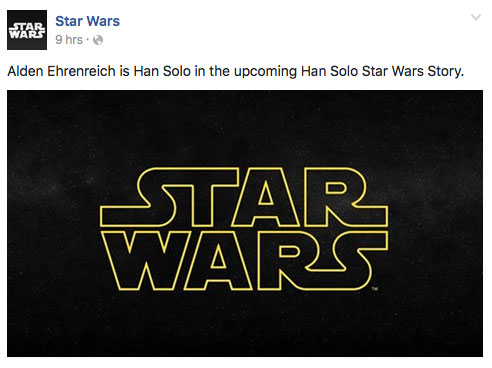 Han Solo Announcement