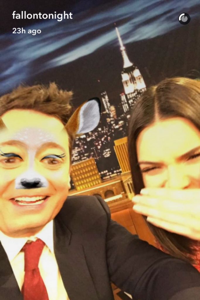Jimmy Fallon Kendall Jenner Snapchat